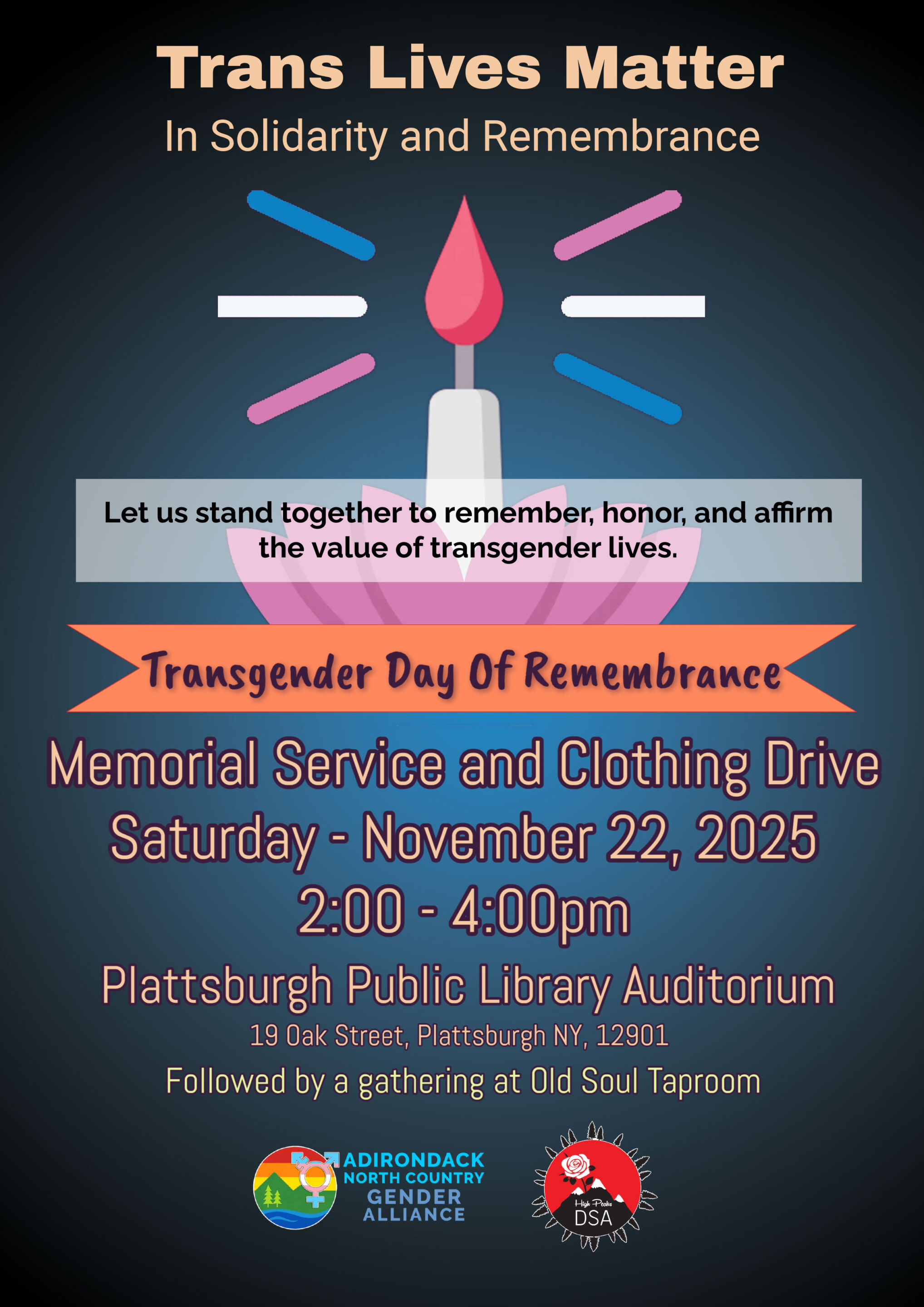 Flyer Transgender Day Of Remembrance 2025